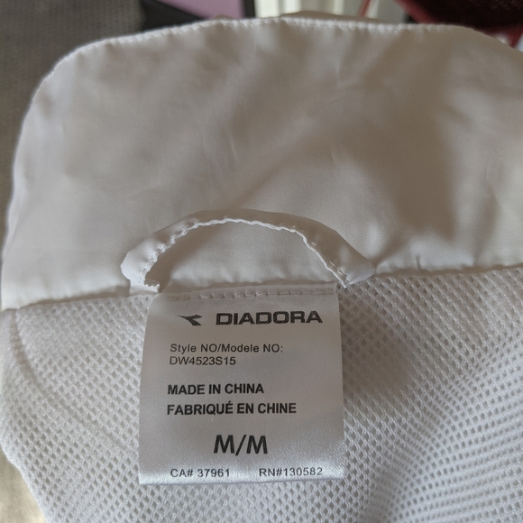 Diadora medium white windbreaker jacket - Picture 4 of 5